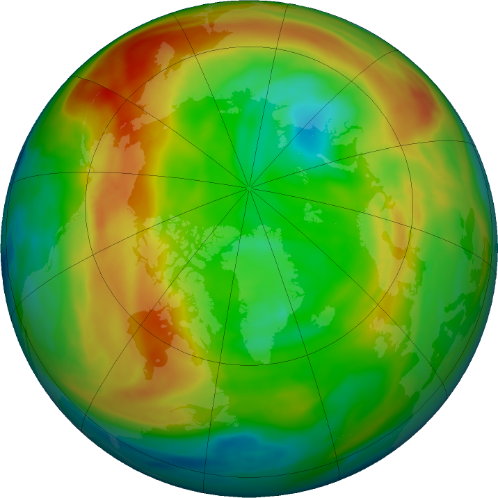 Arctic ozone map for 10 February 2022